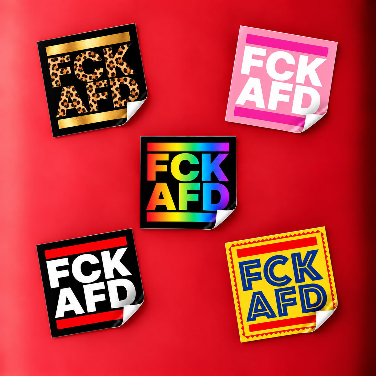FCK AFD XL Sticker Bundle | 5x50er Pack