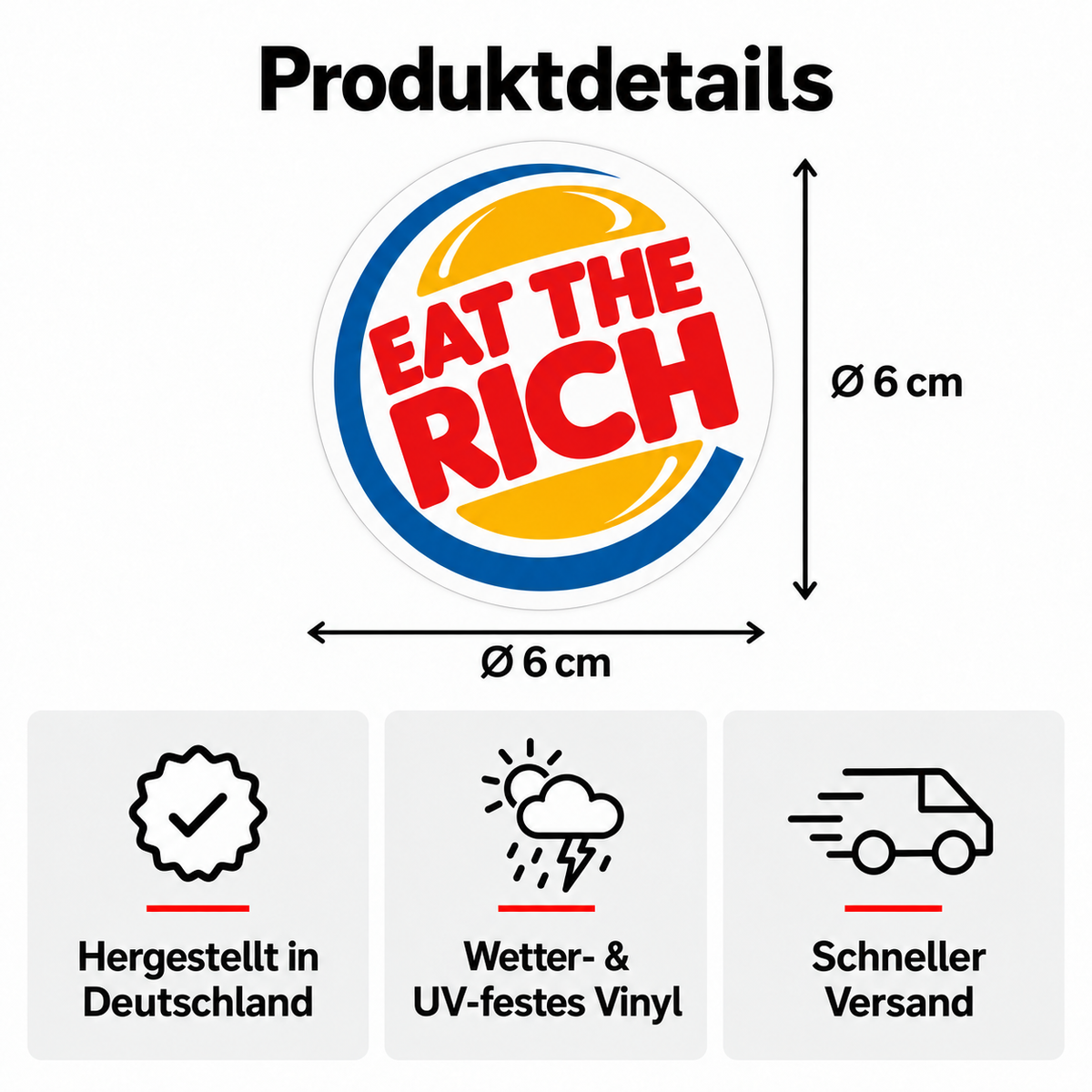 Eat the Rich Sticker | 50er Pack