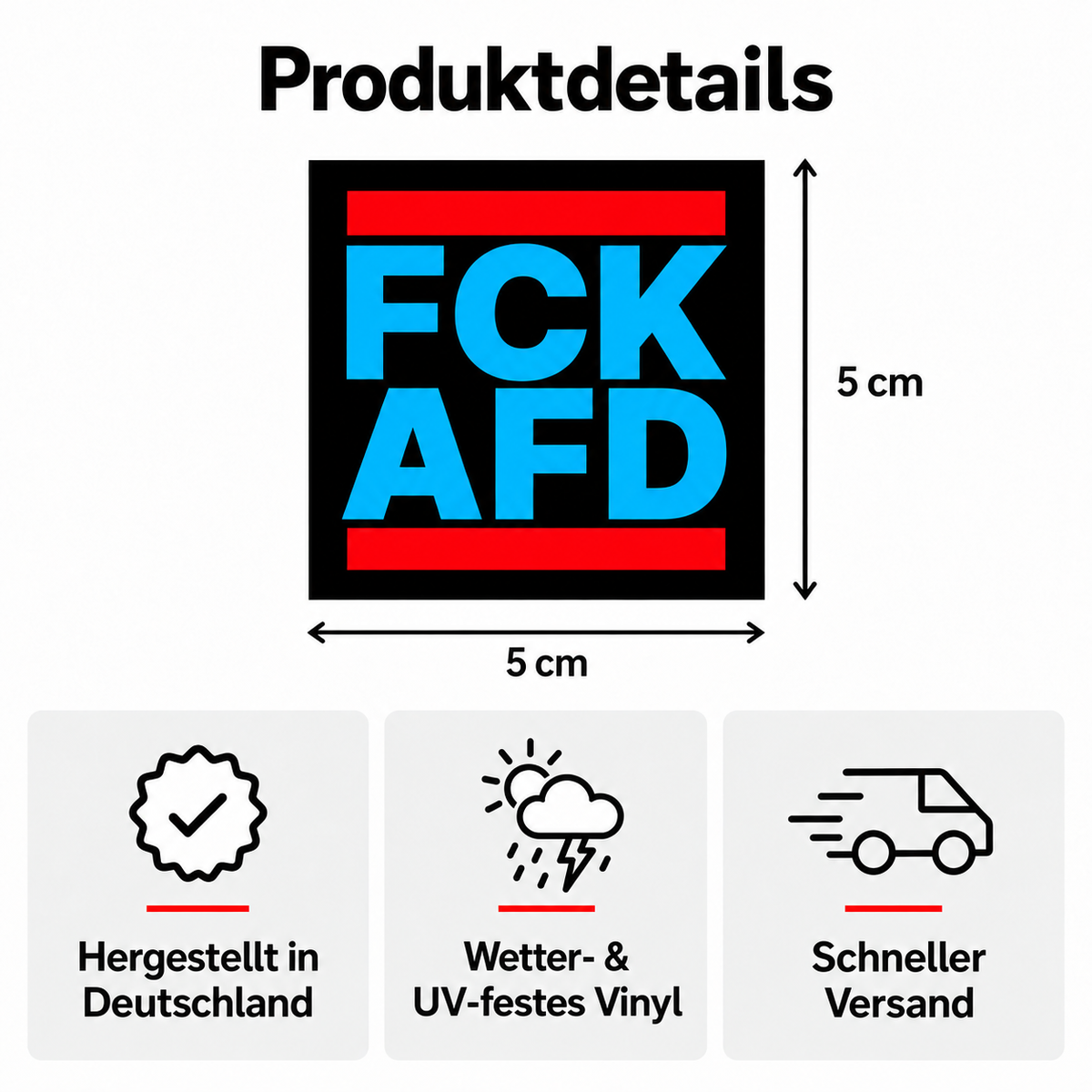 FCK AFD - Classic Edition Sticker | 50er Pack