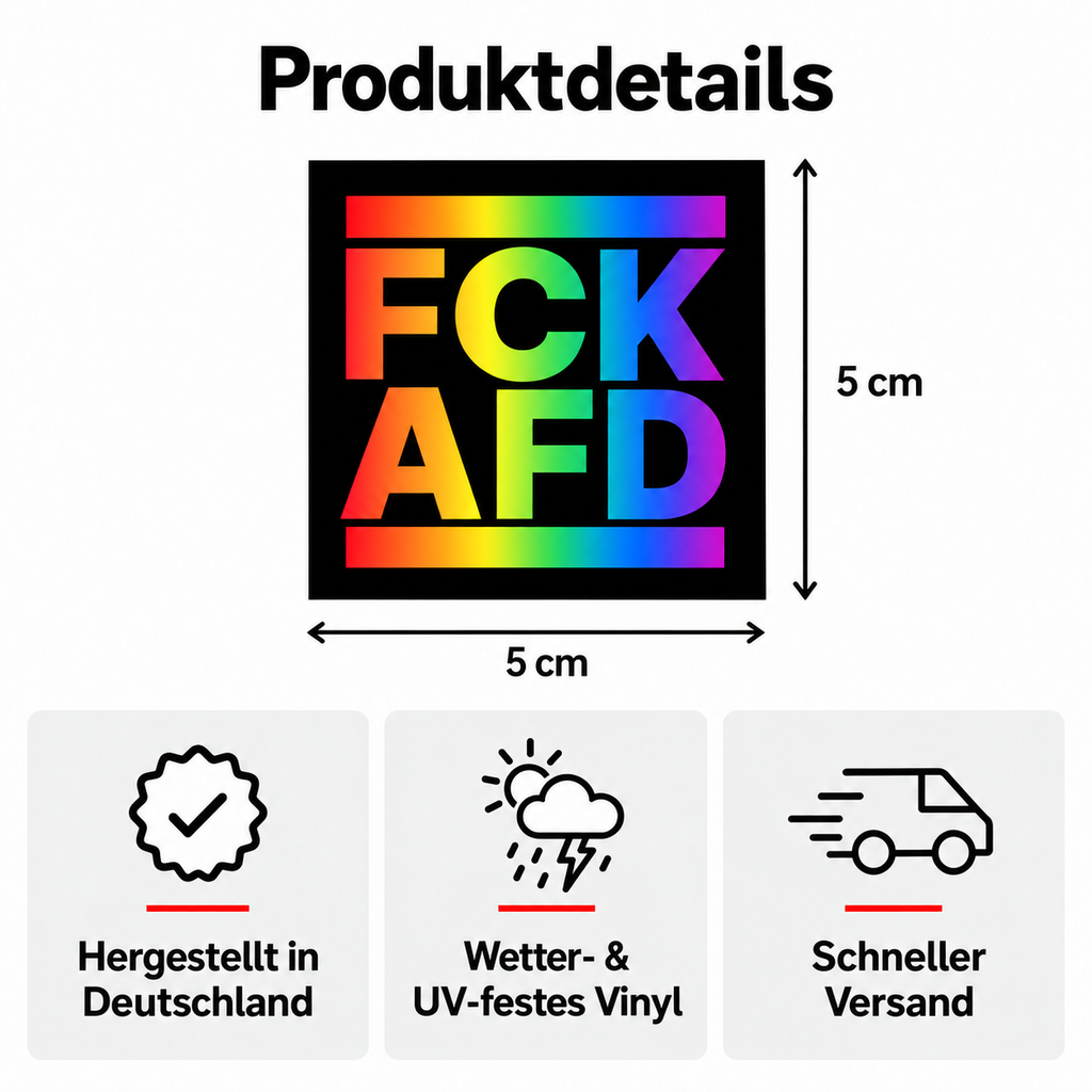 FCK AFD - Rainbow Edition Sticker | 50er Pack