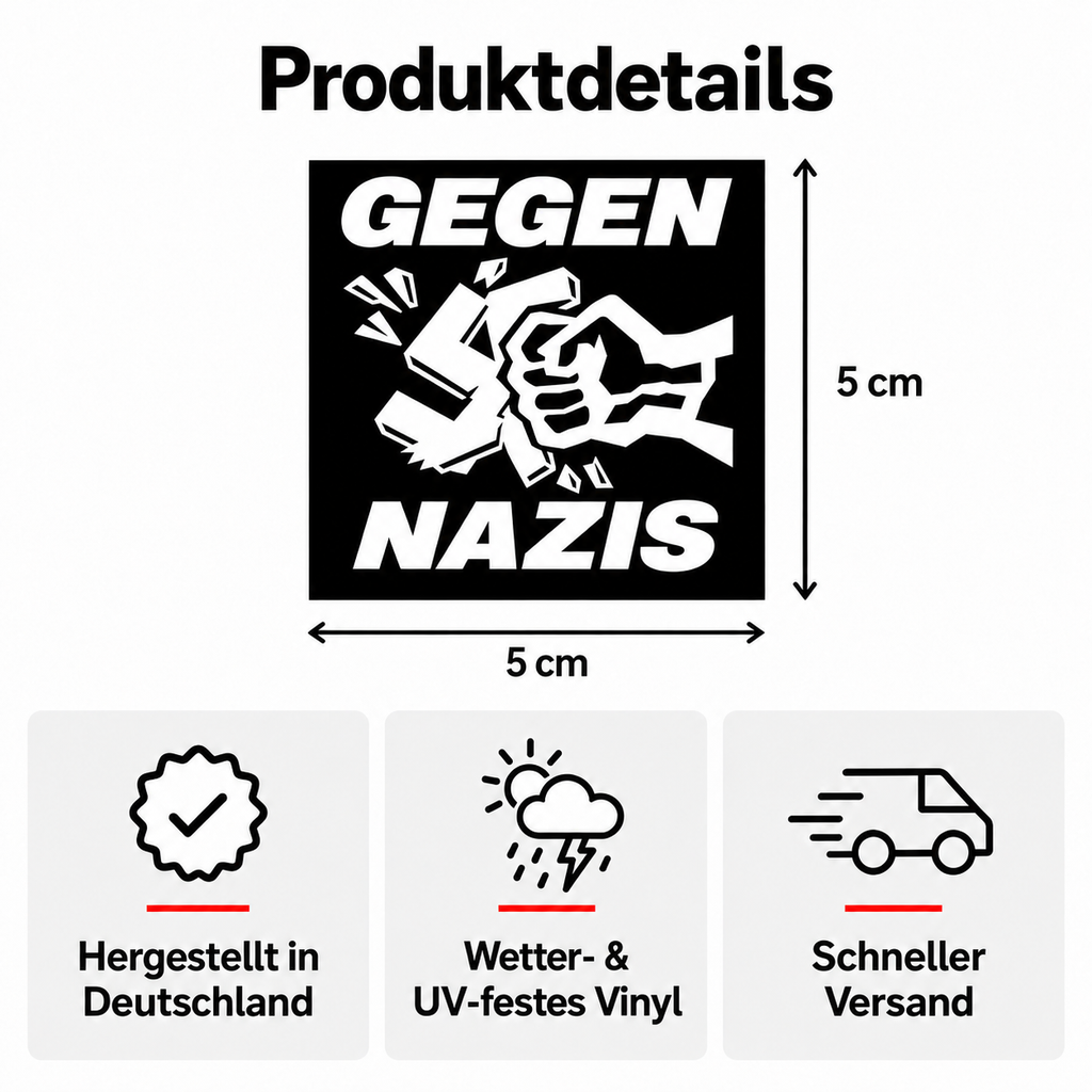 Gegen Nazis Sticker | 50er Pack