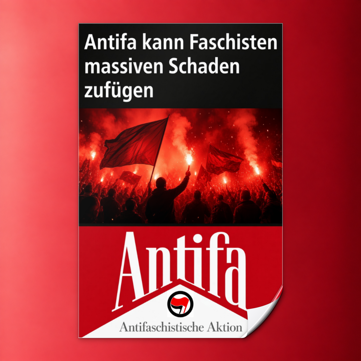 Antifa Zigarettenschachtel Sticker | 50er Pack