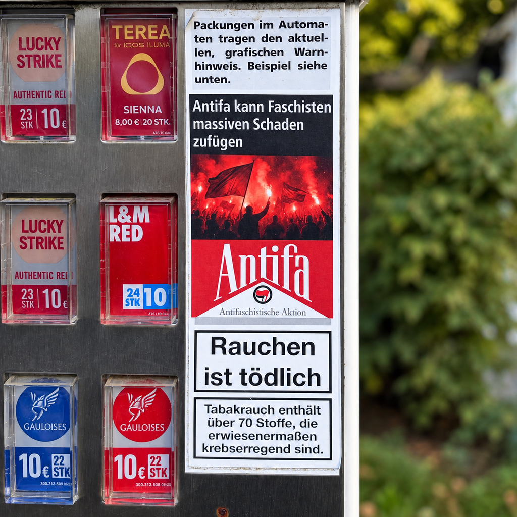 Antifa Zigarettenschachtel Sticker | 50er Pack